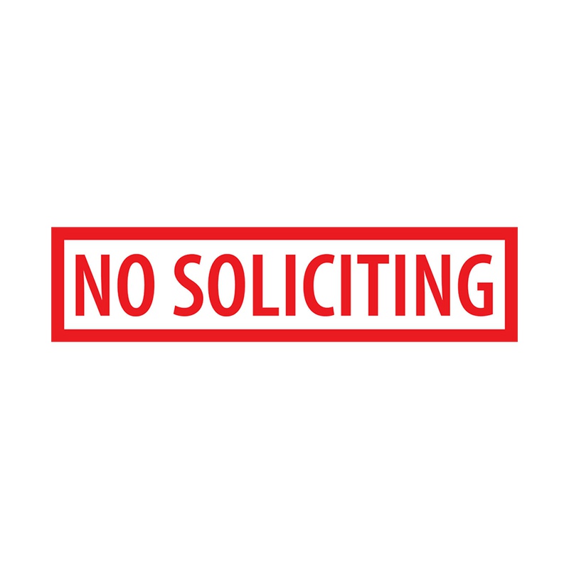8*2“ NO SOLICITING Sign Vinyl Decal Sticker- Door Window Wall - Inside or Outside