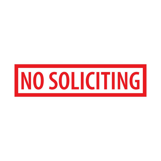 8*2“ NO SOLICITING Sign Vinyl Decal Sticker- Door Window Wall - Inside or Outside