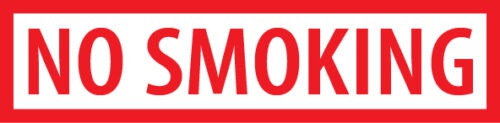 8*2“ NO SMOKING Sticker Sign Vinyl Decal - Door Window Wall