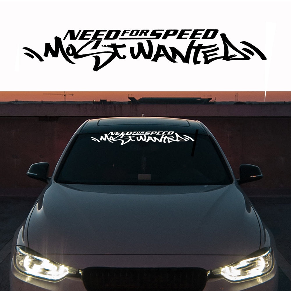 24" x 4" Need For Speed Most Wanted Car Decal 24" Windshield Vinyl Sticker Drift