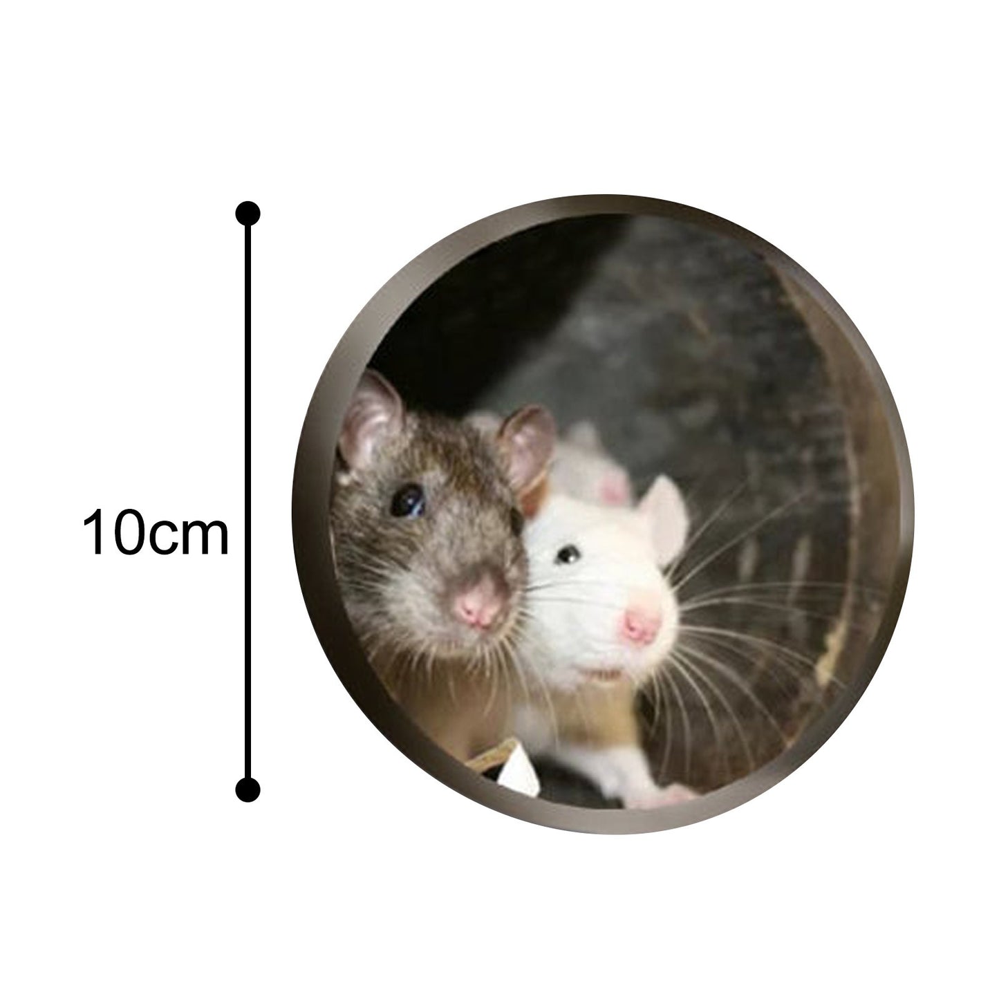 3pcs New Fashion Mouse Hole Sticker Creative 3D Cartoon Wall Sticker Home Kitchen Glass Wall Decoration Cute Funny Decals