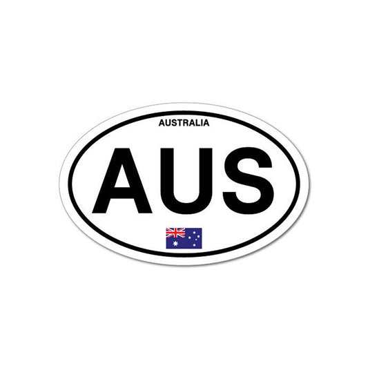 120mmX78mm AUS Australia Country Code Oval Sticker Flag Bumper Water Proof Vinyl