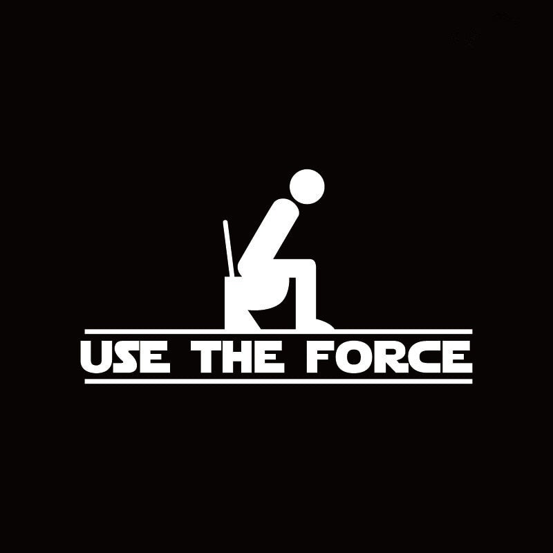 Use the force Toilet Stickers For Bathroom Home Decoration Waterproof  WC Mural Art View Wall Decals Room Decoration