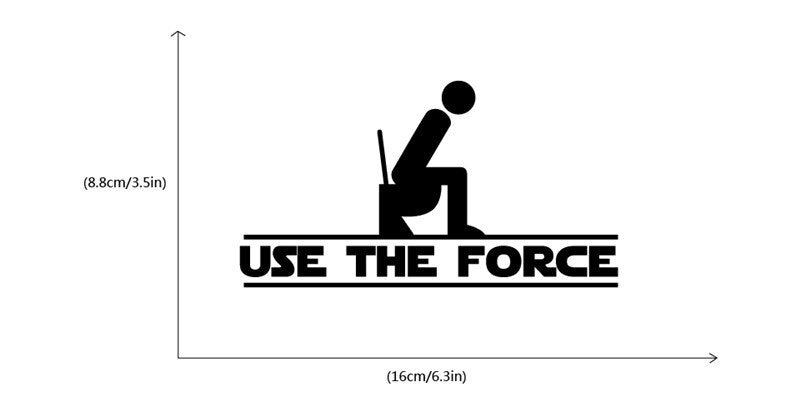 Use the force Toilet Stickers For Bathroom Home Decoration Waterproof  WC Mural Art View Wall Decals Room Decoration
