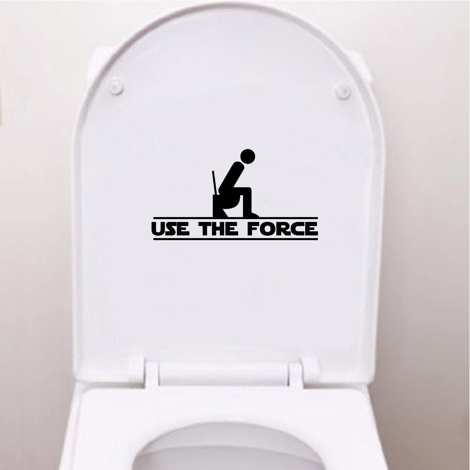 Use the force Toilet Stickers For Bathroom Home Decoration Waterproof  WC Mural Art View Wall Decals Room Decoration