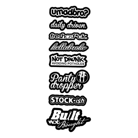 15cm for Each 8 Lot Pack of JDM Decals Stickers Low Drift Vinyl Car Sticker And Decal