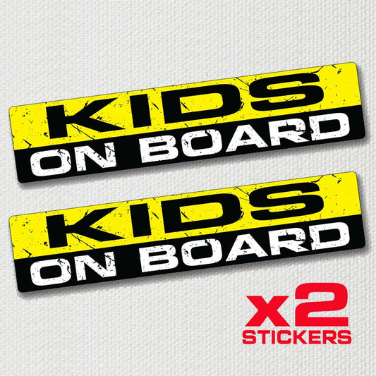 15cm x 3cm KIDS ON BOARD funny sticker decal child safety bumper window warning sign JDM