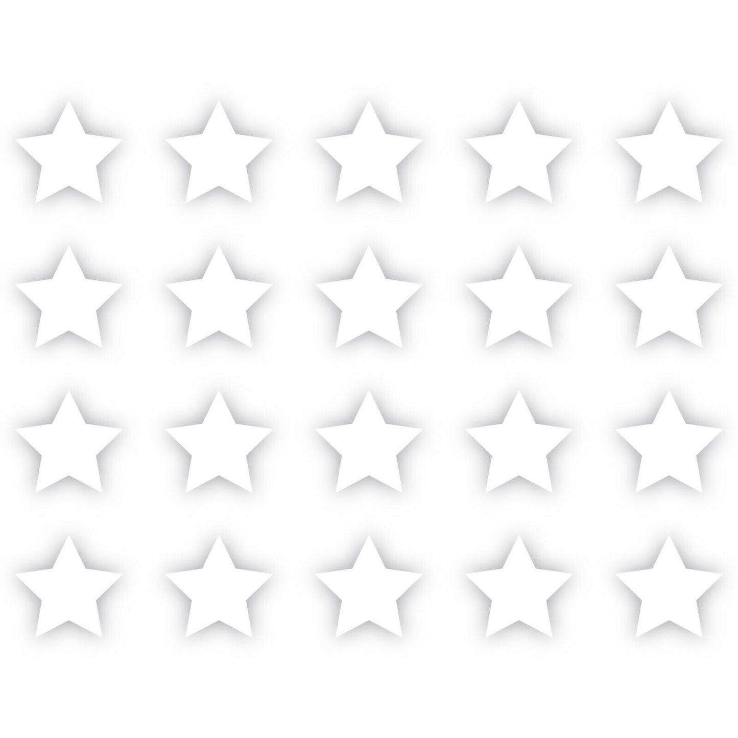 1"inch 20pcs Star Pack Vinyl Decal Car Window Sticker Shapes Art