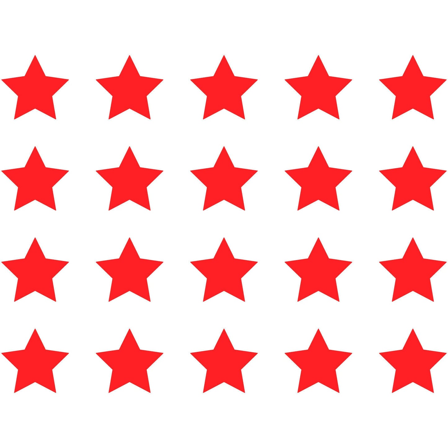 1"inch 20pcs Star Pack Vinyl Decal Car Window Sticker Shapes Art