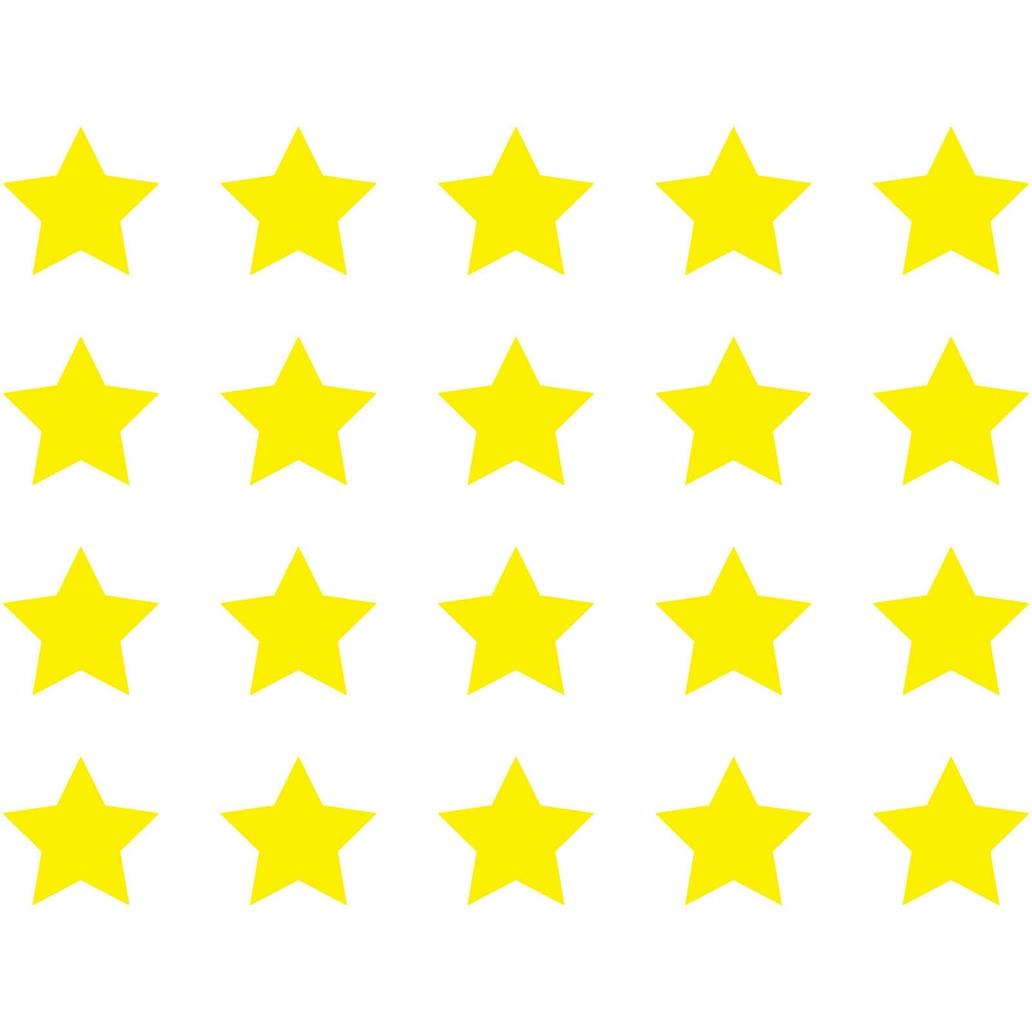 1"inch 20pcs Star Pack Vinyl Decal Car Window Sticker Shapes Art