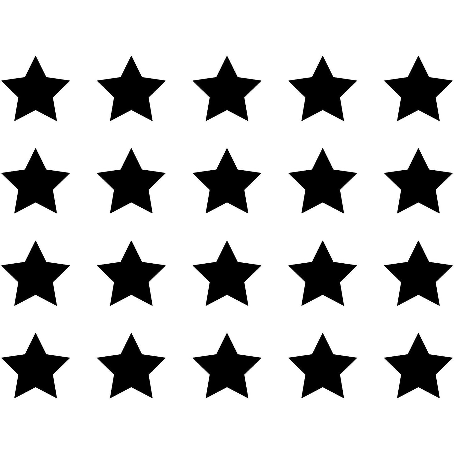 1"inch 20pcs Star Pack Vinyl Decal Car Window Sticker Shapes Art