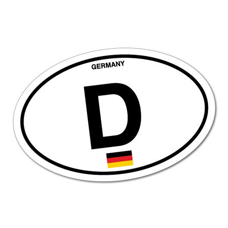 120mm x 78mm Germany Country Code Sticker Flag Bumper Water Proof Vinyl