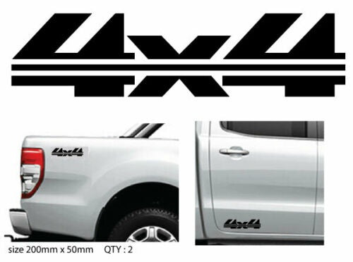 200mm x 50mm 4x4 CAR STICKER Set 4WD Decal 4x4 UTE sticker