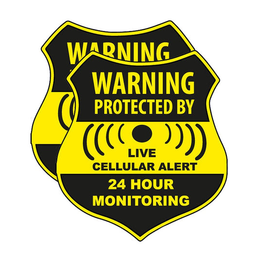 2pcs 5" x 4.8" Home CCTV Surveillance Security Camera Video Sticker Warning Decal Signs Window
