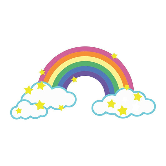 150mm x 75mm Sticker Decal Car Kitchen Room Rainbow Stars Kid Funny Sky Vinyl