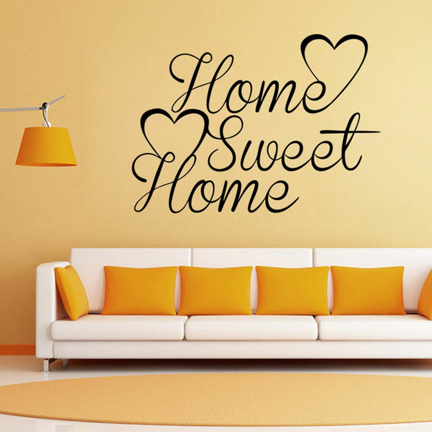 Home Sweet Home heart family Quote Wall Stickers Art Room Removable Decals DIY