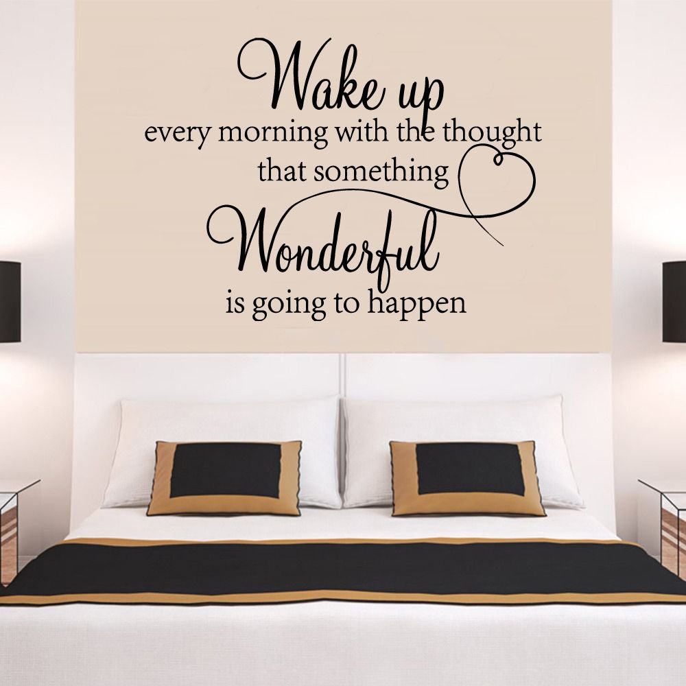 Heart Family Wonderful Bedroom Quote Wall Stickers Art Room Removable Decals DIY