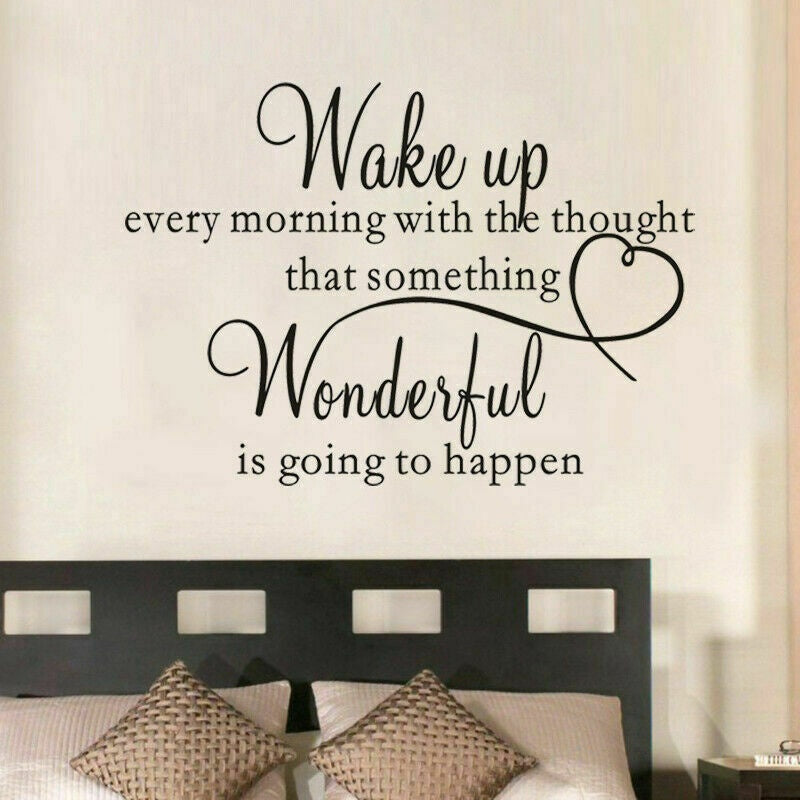 Heart Family Wonderful Bedroom Quote Wall Stickers Art Room Removable Decals DIY