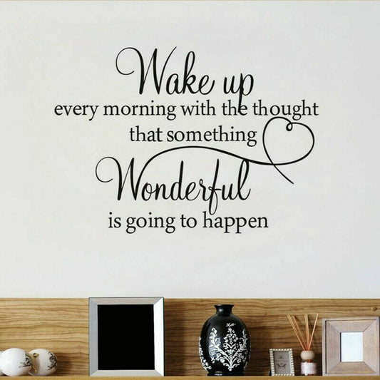 Heart Family Wonderful Bedroom Quote Wall Stickers Art Room Removable Decals DIY