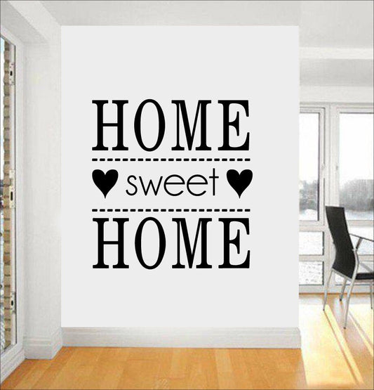 Home Sweet Home Quote Wall Stickers Art Room Removable Decals DIY