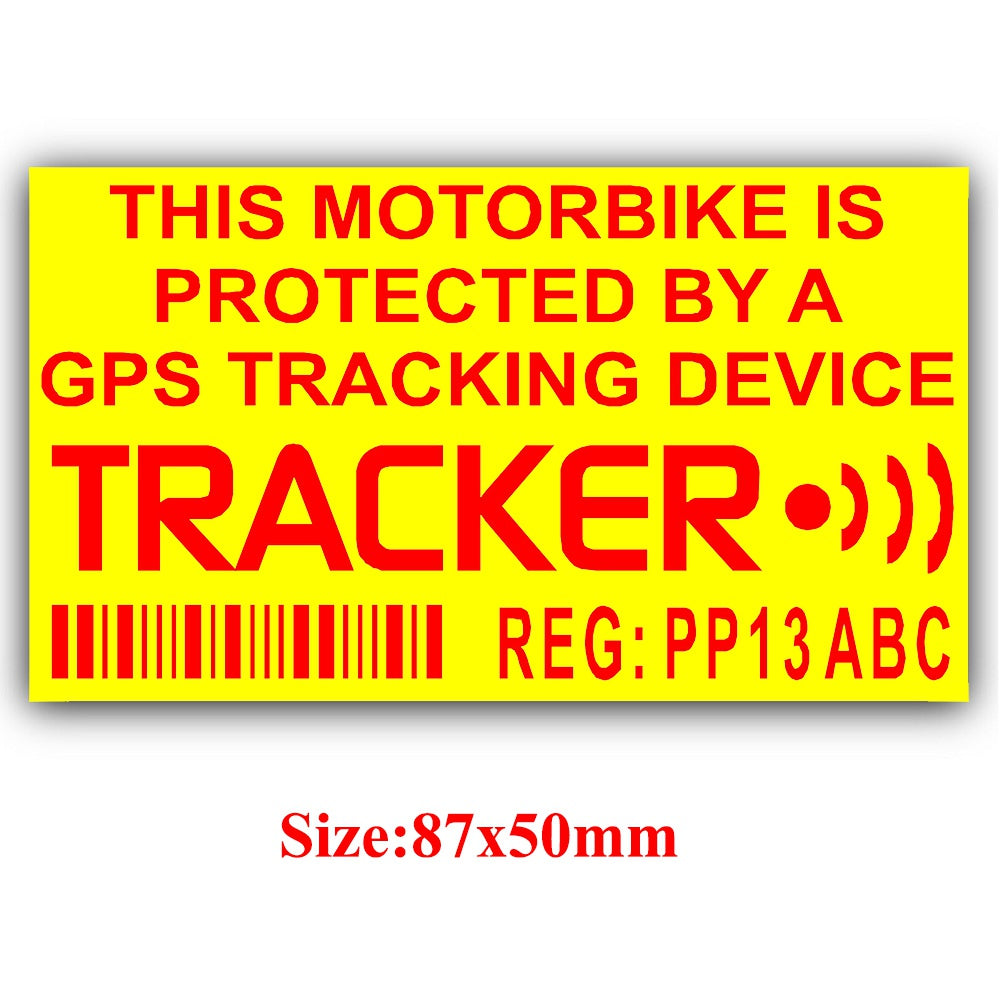 GPS Tracker Warning Security Sticker for Motorbike Bike Vinyl Decal 4Pcs
