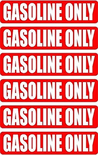 Gasoline Fuel ONLY  Car Sticker And Decal for Windows, Cars, SUV, Trucks 6Pcs
