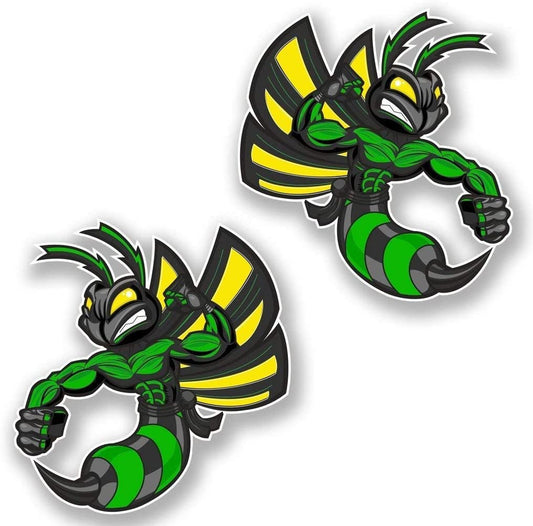 Green Hornet Wasp Funny Car Sticker And Decal for Windows, Cars, SUV, Trucks