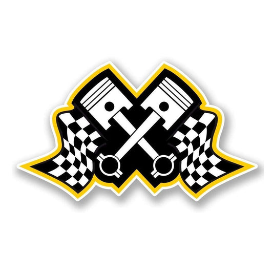 Racing Piston Funny Vinyl Decal Sticker for Car, Truck, Window, Bumper