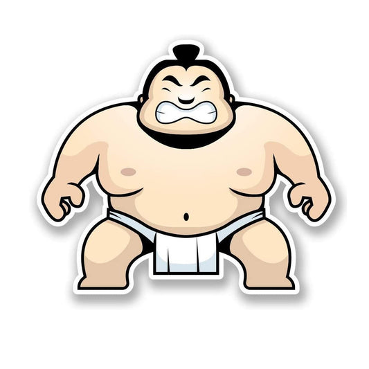 Sumo Wrestler Funny Vinyl Decal Sticker for Car, Truck, Window, Bumper