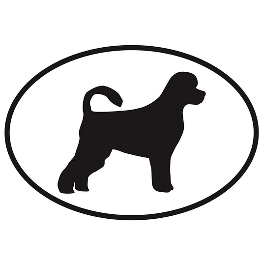 Portuguese Water Dog Euro Oval Funny Vinyl Decal Sticker for Car, Truck, Window, Bumper
