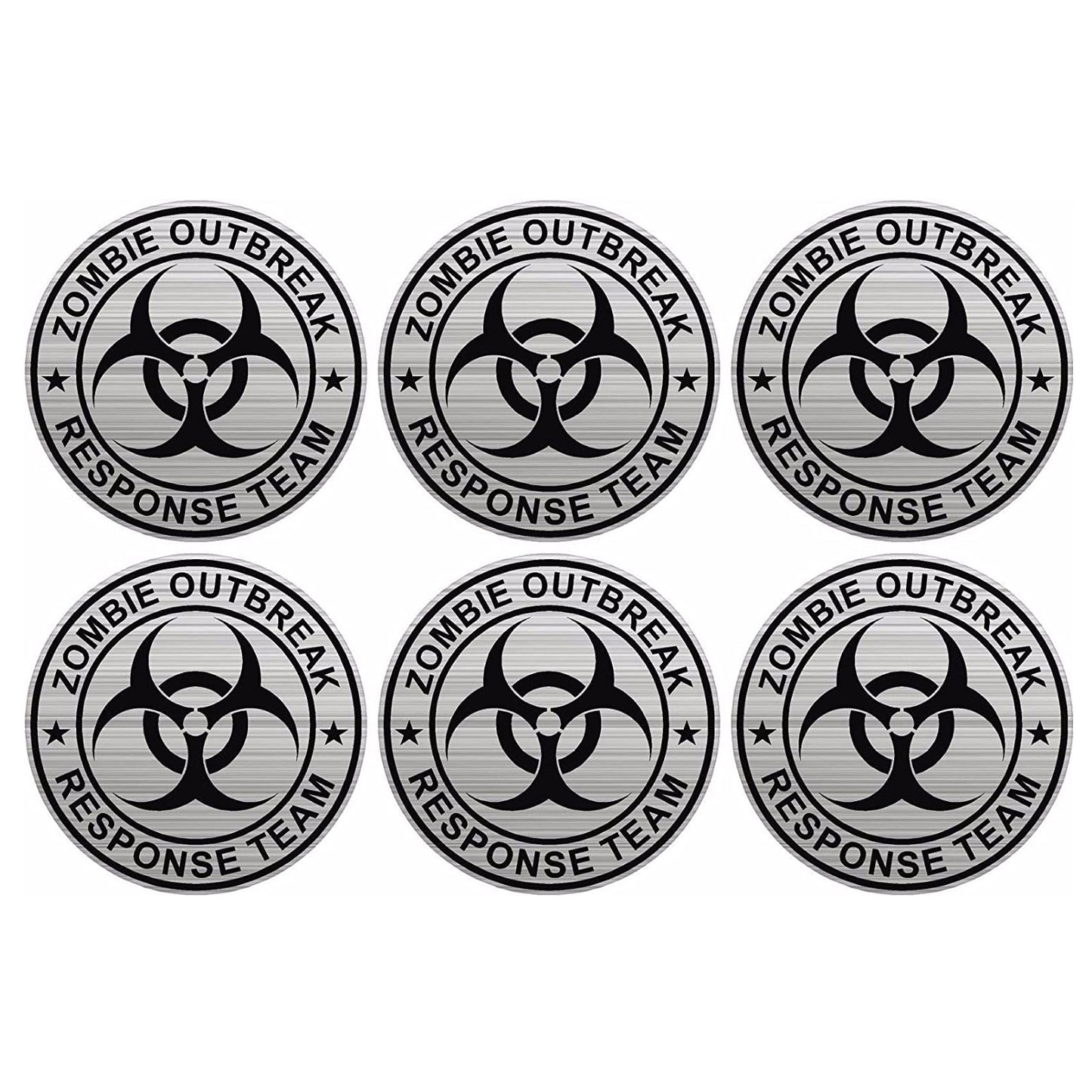 Zombie Response Unit Funny Vinyl Decal Sticker for Car, Truck, Window, Bumper 6Pcs