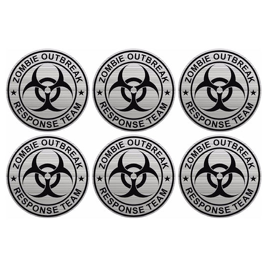 Zombie Response Unit Funny Vinyl Decal Sticker for Car, Truck, Window, Bumper 6Pcs