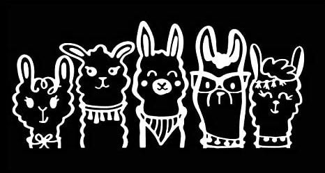 Llama Gang Funny Vinyl Decal Sticker for Car, Truck, Window, Bumper White