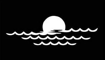 Ocean Sunset Funny Vinyl Decal Sticker for Car, Truck, Window, Bumper White