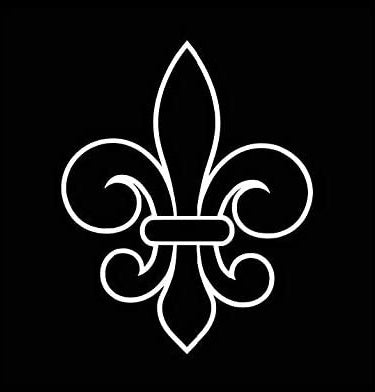Fleur de Lis Funny Vinyl Decal Sticker for Car, Truck, Window, Bumper White