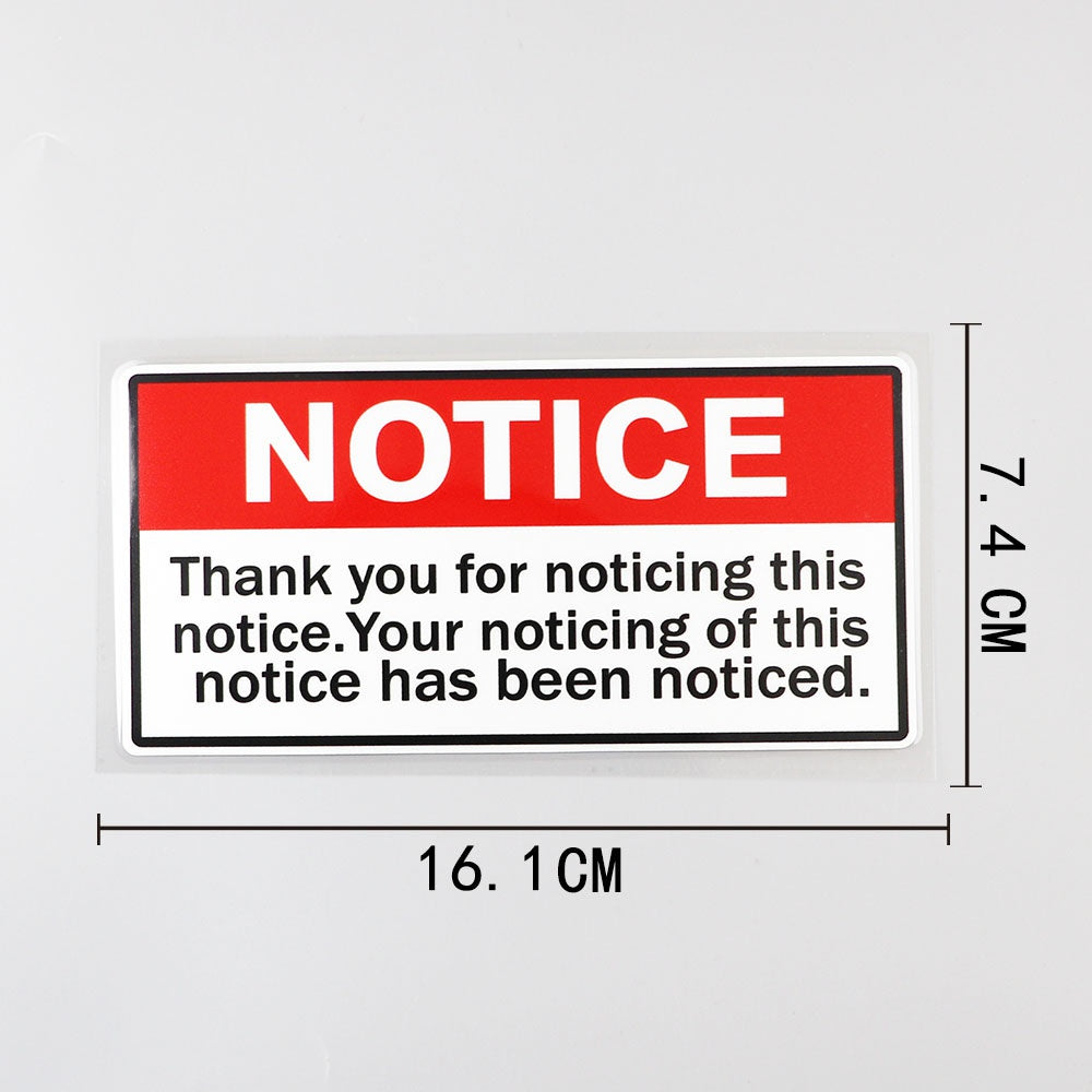 Warning Joke Tools Notice Funny Vinyl Decal Sticker for Car, Truck, Window, Bumper 2Pcs