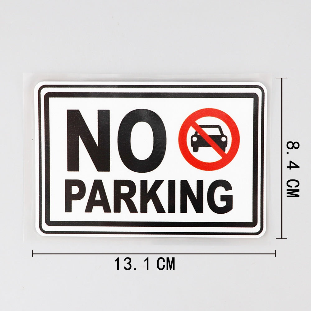Warning No Parking Here Vinyl Decal Sticker for Car, Truck, Window, Bumper 2Pcs