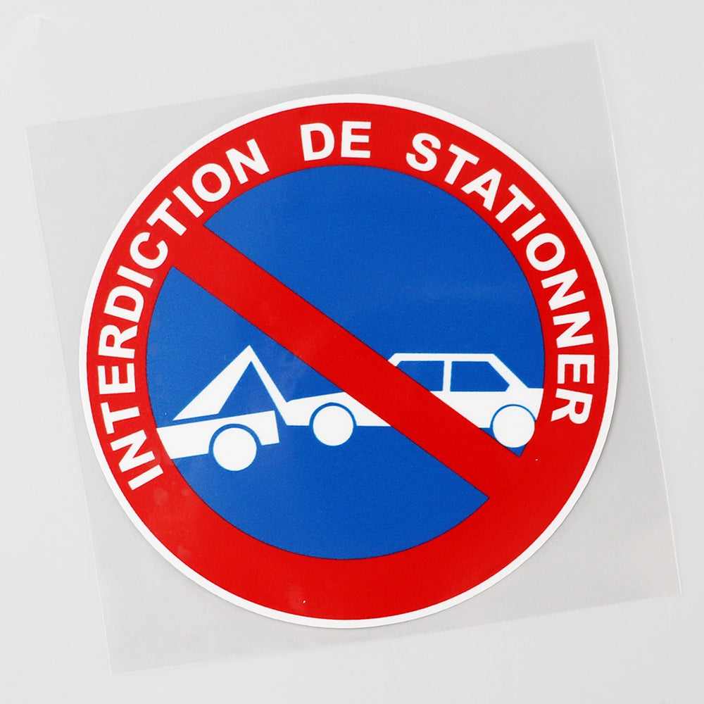 No Parking Decal Prohibition Stationement Vinyl Decal Sticker for Car, Truck, Window, Bumper 2Pcs