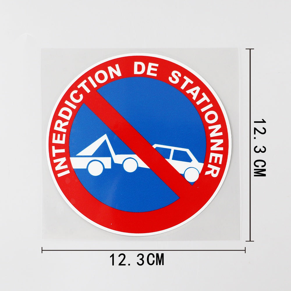 No Parking Decal Prohibition Stationement Vinyl Decal Sticker for Car, Truck, Window, Bumper 2Pcs