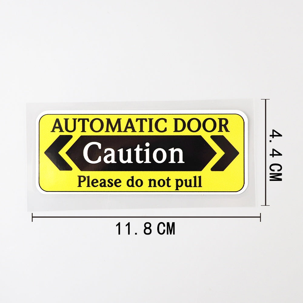 Warning Automatic Door Caution Work Vinyl Decal Sticker for Car, Truck, Window, Bumper 2Pcs