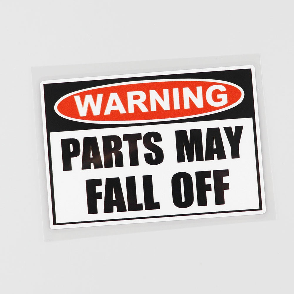 Cool Warning Parts May Fall Off Funny Vinyl Decal Sticker for Car, Truck, Window, Bumper 2Pcs