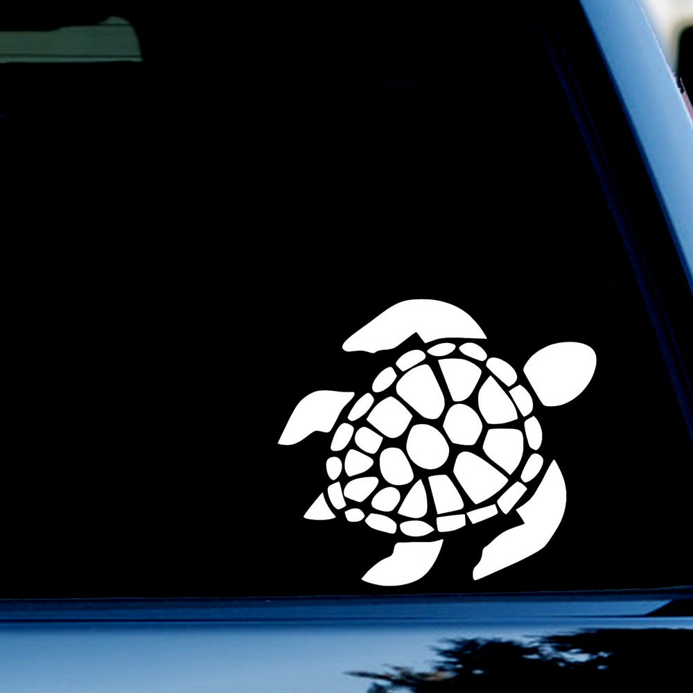 Sea Turtle Decal Sticker for Car, Truck, Window, Bumper White