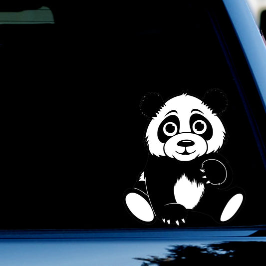 Panda Bear Decal Sticker for Car, Truck, Window, Bumper White
