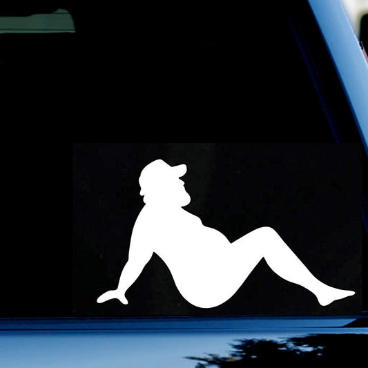 Mud Flap Man Decal Sticker for Car, Truck, Window, Bumper White