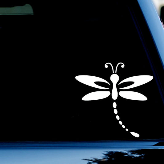 Dragonfly Decal Sticker for Car, Truck, Window, Bumper White