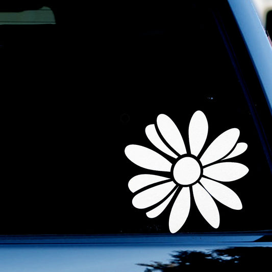 Daisy Decal Sticker for Car, Truck, Window, Bumper White