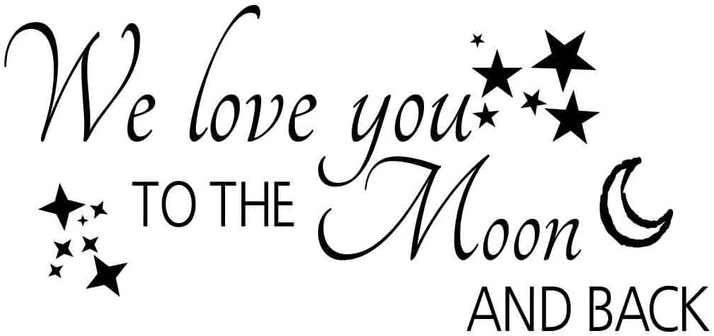 We Love You to The Moon and Back Wall Decal Nursy Decals Vinyl Decor Baby Boy Home Sticker