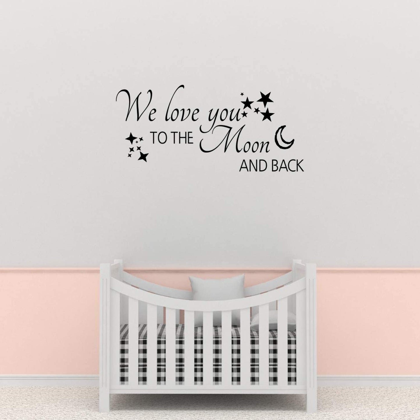 We Love You to The Moon and Back Wall Decal Nursy Decals Vinyl Decor Baby Boy Home Sticker
