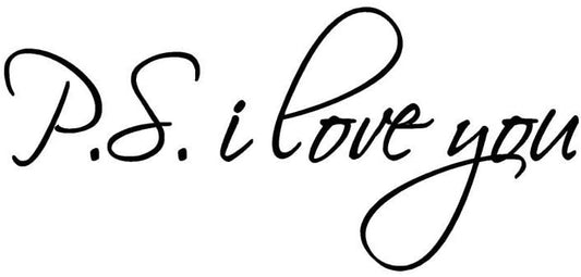 P.S I Love You Decal Vinyl Wall Bedroom Decor Wedding Gift Home Lettering