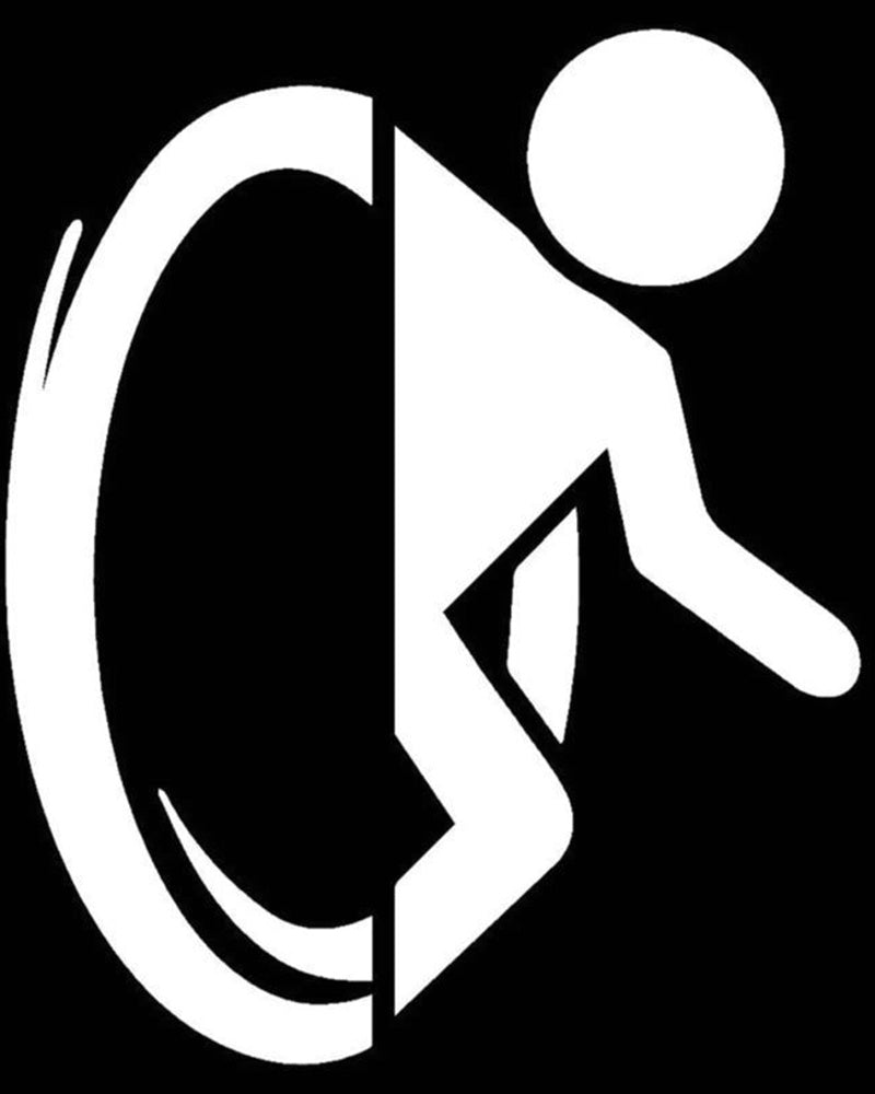Portal Vinyl Sticker Decal for Car Truck Window Bumper White